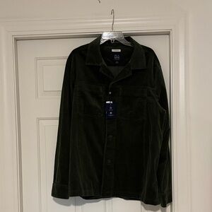 Jos. A. Bank Dark Green Corduroy Shirt Jacket